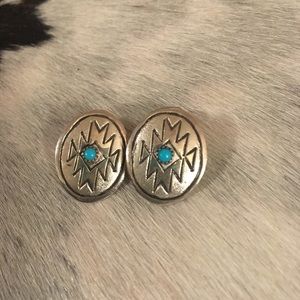 Sterling and turquoise post earrings